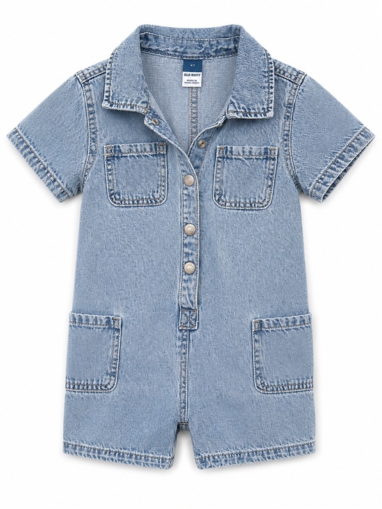 Old Navy Other - Old Navy Light Wash Denim Short-Sleeve Romper Size 4T